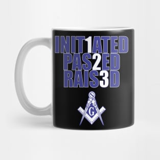 Iniated Passed Raised Blue & White Mug